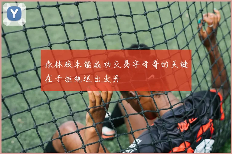 森林狼未能成功交易字母哥的关键在于拒绝送出麦丹